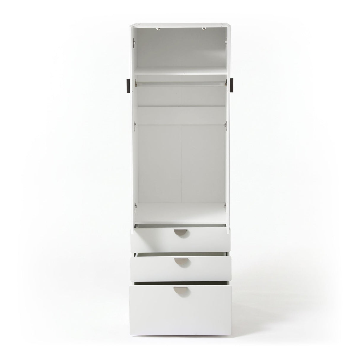Wardrobe Cabinet with 3 Drawers, Shelf & Hanging Rod for Bedroom Clothes Storage - Home & Garden > Storage > Clothing & Wardrobe Storage - Rivercity House & Home Co. (ABN 18 642 972 209) - Affordable Modern Furniture Australia