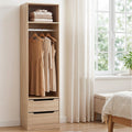 Wardrobe Clothes Closet Storage Organizer Pine