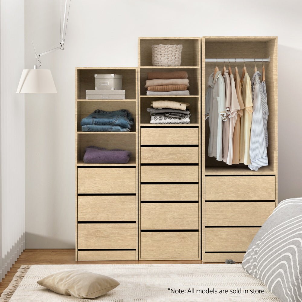 Wardrobe Clothes Closet Storage Organizer Pine - Home & Garden > Storage > Clothing & Wardrobe Storage - Rivercity House & Home Co. (ABN 18 642 972 209) - Affordable Modern Furniture Australia