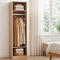 Wardrobe Clothes Closet Storage Organizer Shelf Pine