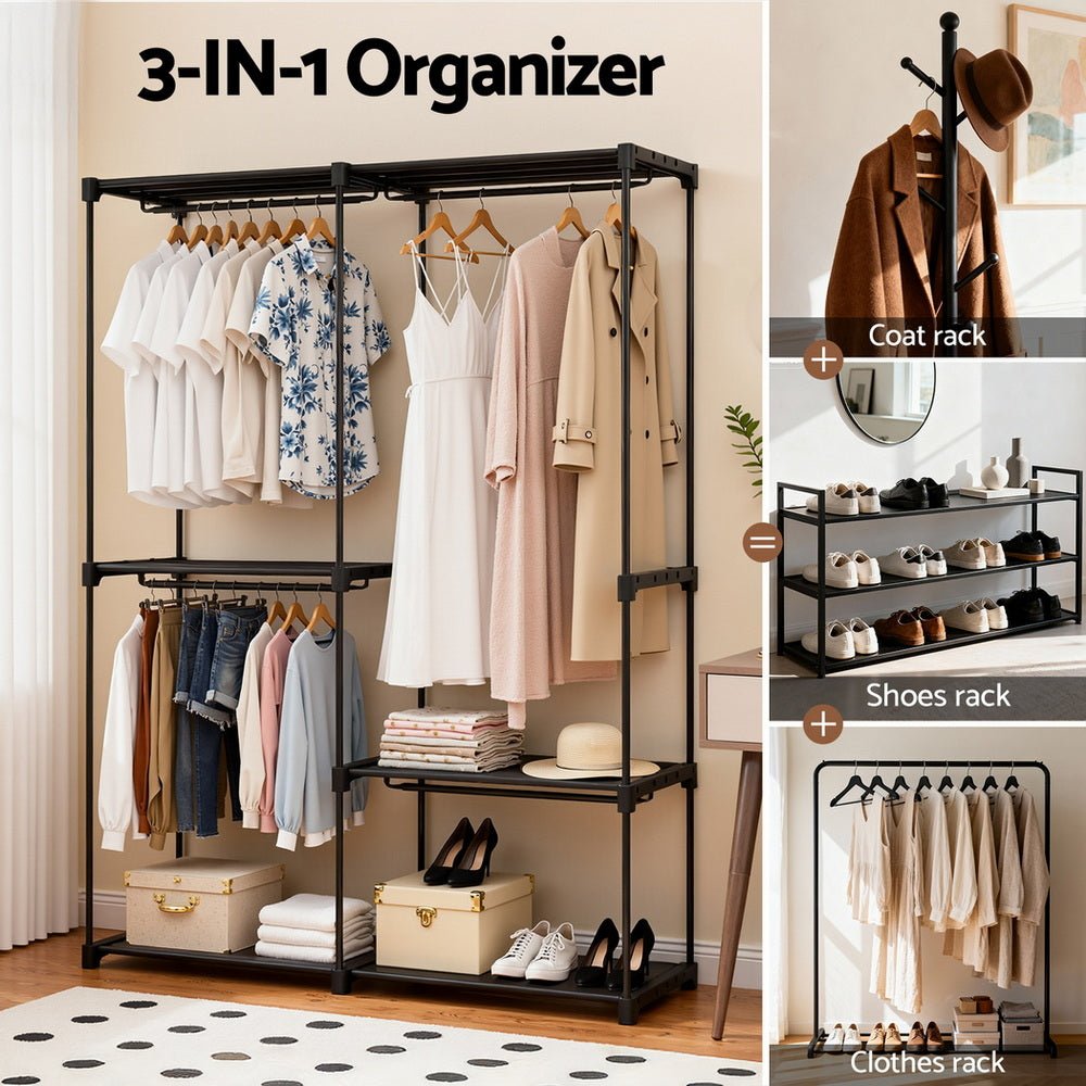 Wardrobe Clothes Rack Closet 181cm - Furniture > Living Room > Coat Racks - Rivercity House & Home Co. (ABN 18 642 972 209) - Affordable Modern Furniture Australia