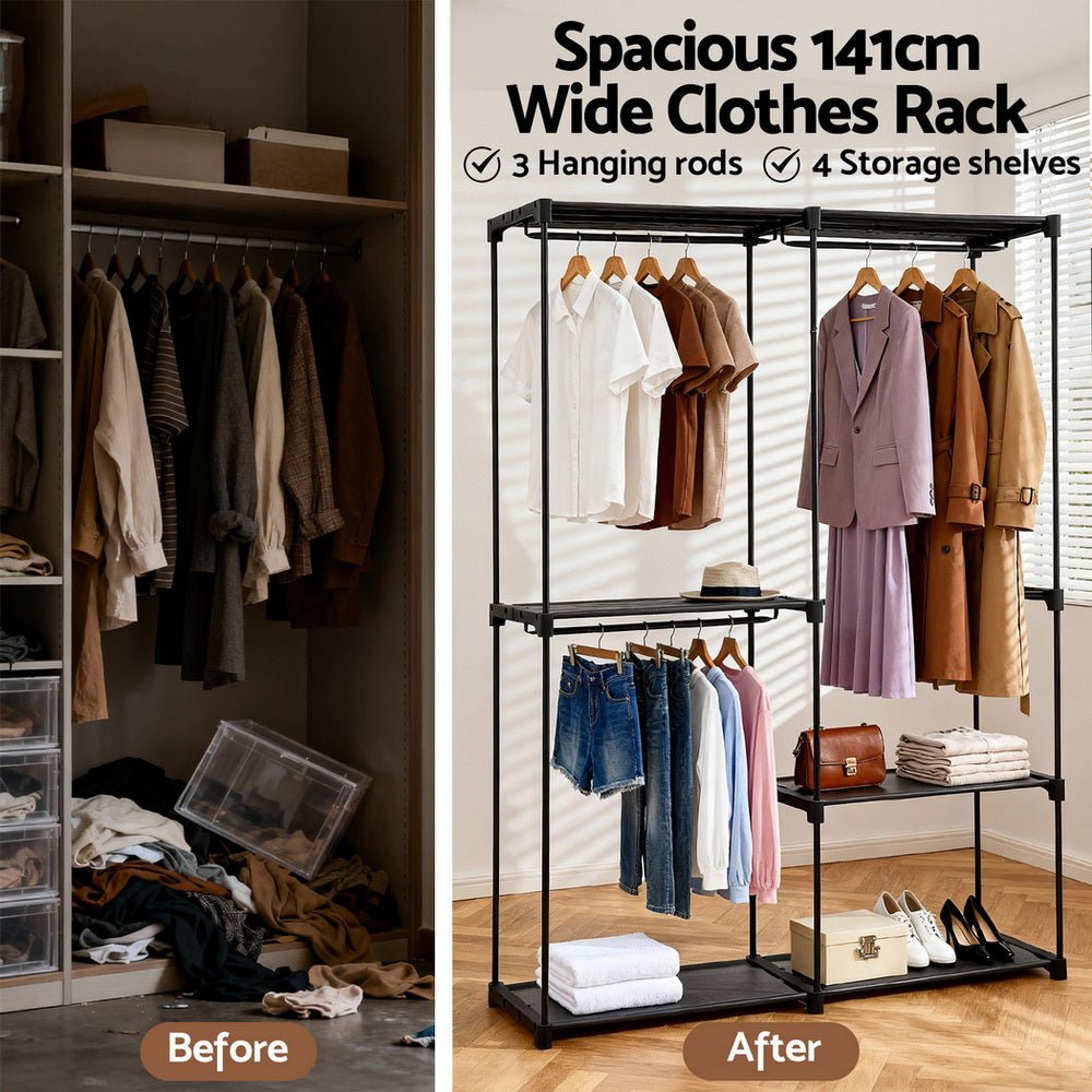 Wardrobe Clothes Rack Closet 181cm - Furniture > Living Room > Coat Racks - Rivercity House & Home Co. (ABN 18 642 972 209) - Affordable Modern Furniture Australia