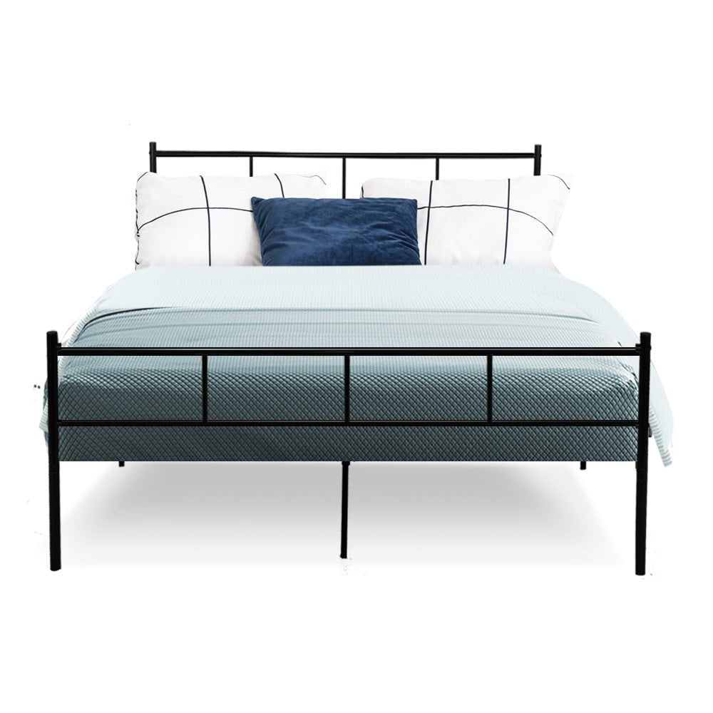 Wategos Metal Double Bed Frame Black - Rivercity House & Home Co. (ABN 18 642 972 209) - Affordable Modern Furniture Australia