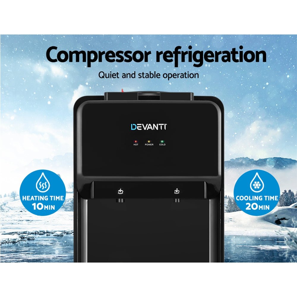 Water Cooler Dispenser Bench Top Black - Appliances > Kitchen Appliances > Water Dispensers - Rivercity House & Home Co. (ABN 18 642 972 209) - Affordable Modern Furniture Australia