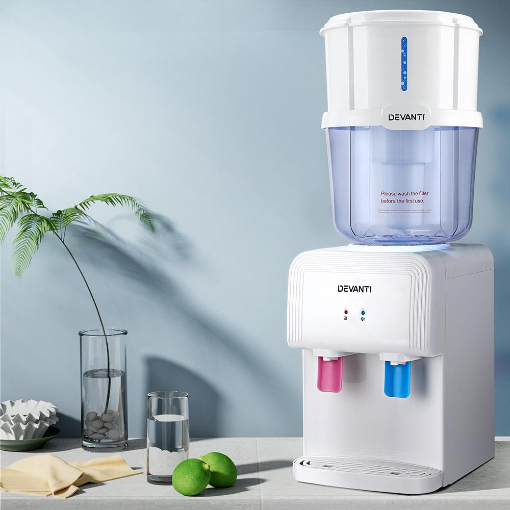 Water Cooler Dispenser Bench Top White - Appliances > Kitchen Appliances - Rivercity House & Home Co. (ABN 18 642 972 209) - Affordable Modern Furniture Australia