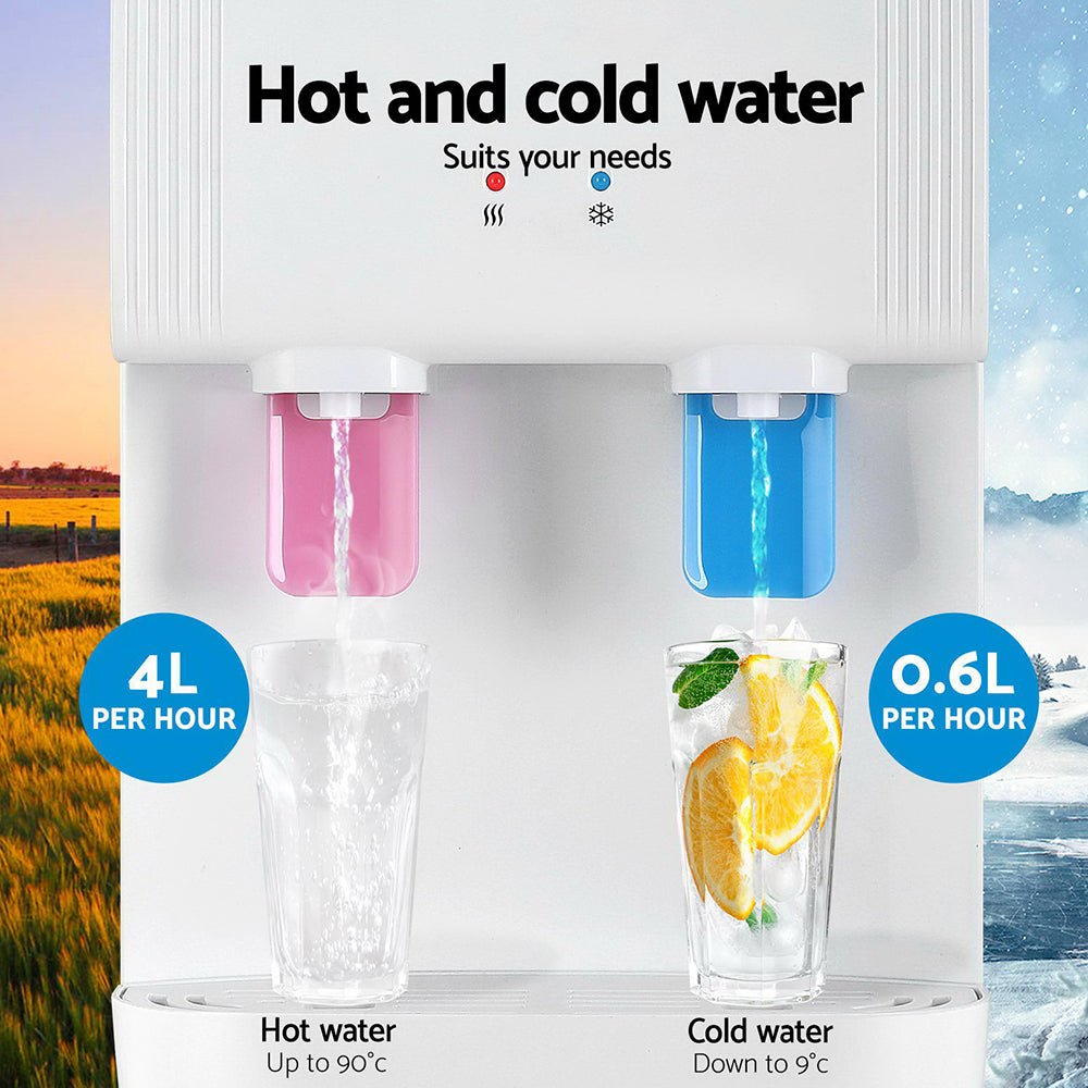 Water Cooler Dispenser Bench Top White - Appliances > Kitchen Appliances - Rivercity House & Home Co. (ABN 18 642 972 209) - Affordable Modern Furniture Australia