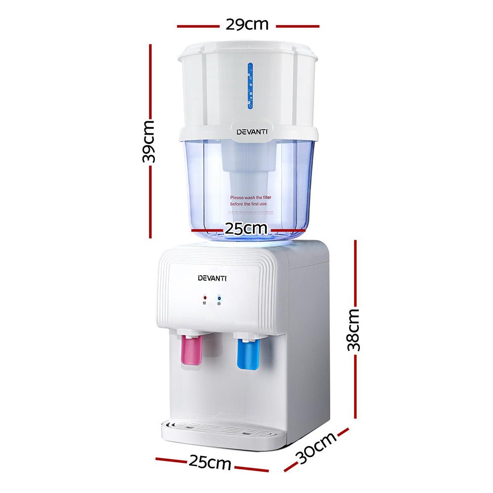 Water Cooler Dispenser Bench Top White - Appliances > Kitchen Appliances - Rivercity House & Home Co. (ABN 18 642 972 209) - Affordable Modern Furniture Australia