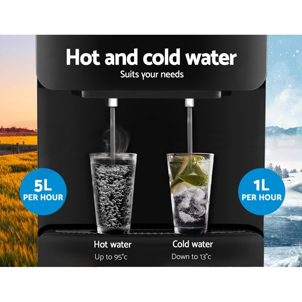 Water Cooler Dispenser Stand 22L Bottle Black w/2 Filter - Appliances > Kitchen Appliances > Water Dispensers - Rivercity House & Home Co. (ABN 18 642 972 209) - Affordable Modern Furniture Australia