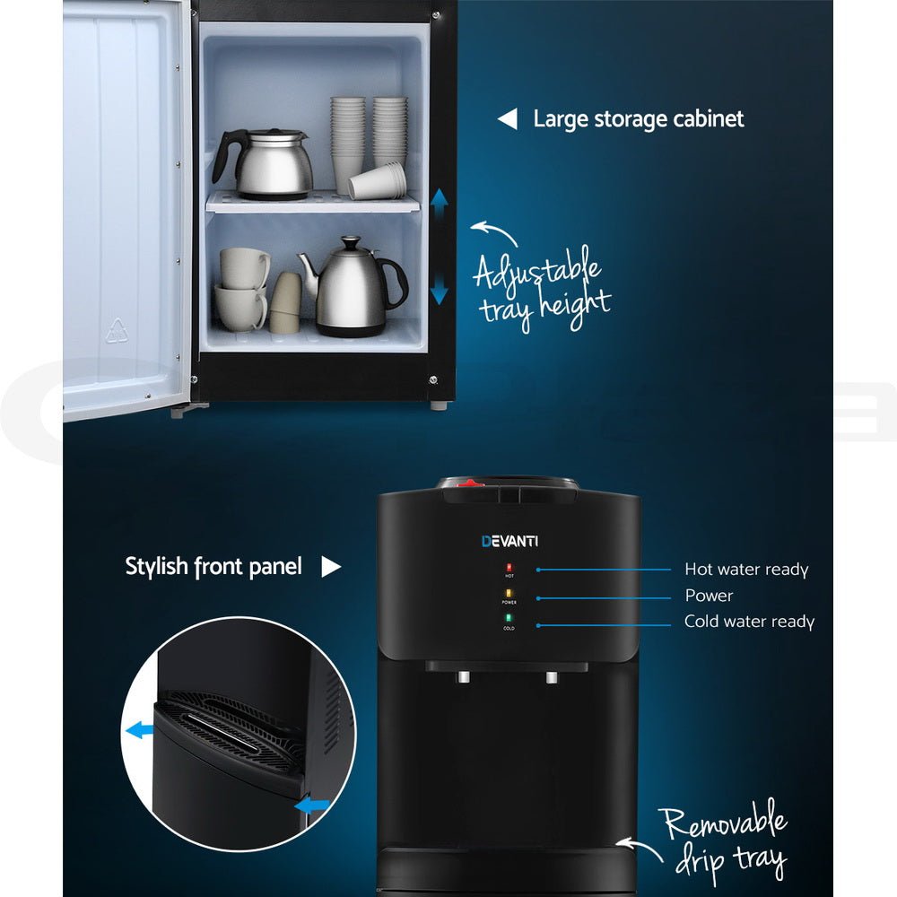 Water Cooler Dispenser Stand 22L Bottle Black w/2 Filter - Appliances > Kitchen Appliances > Water Dispensers - Rivercity House & Home Co. (ABN 18 642 972 209) - Affordable Modern Furniture Australia