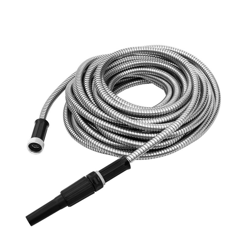 Water Hose Stainless Steel 30M with Spray Nozzle - Home & Garden > Home & Garden Others - Rivercity House & Home Co. (ABN 18 642 972 209) - Affordable Modern Furniture Australia