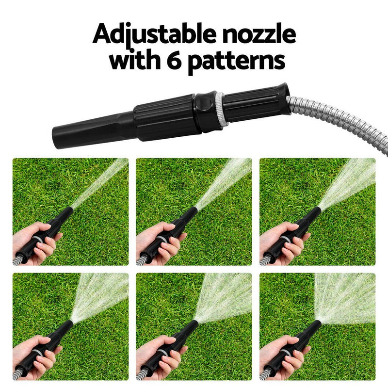 Water Hose Stainless Steel 30M with Spray Nozzle - Home & Garden > Home & Garden Others - Rivercity House & Home Co. (ABN 18 642 972 209) - Affordable Modern Furniture Australia