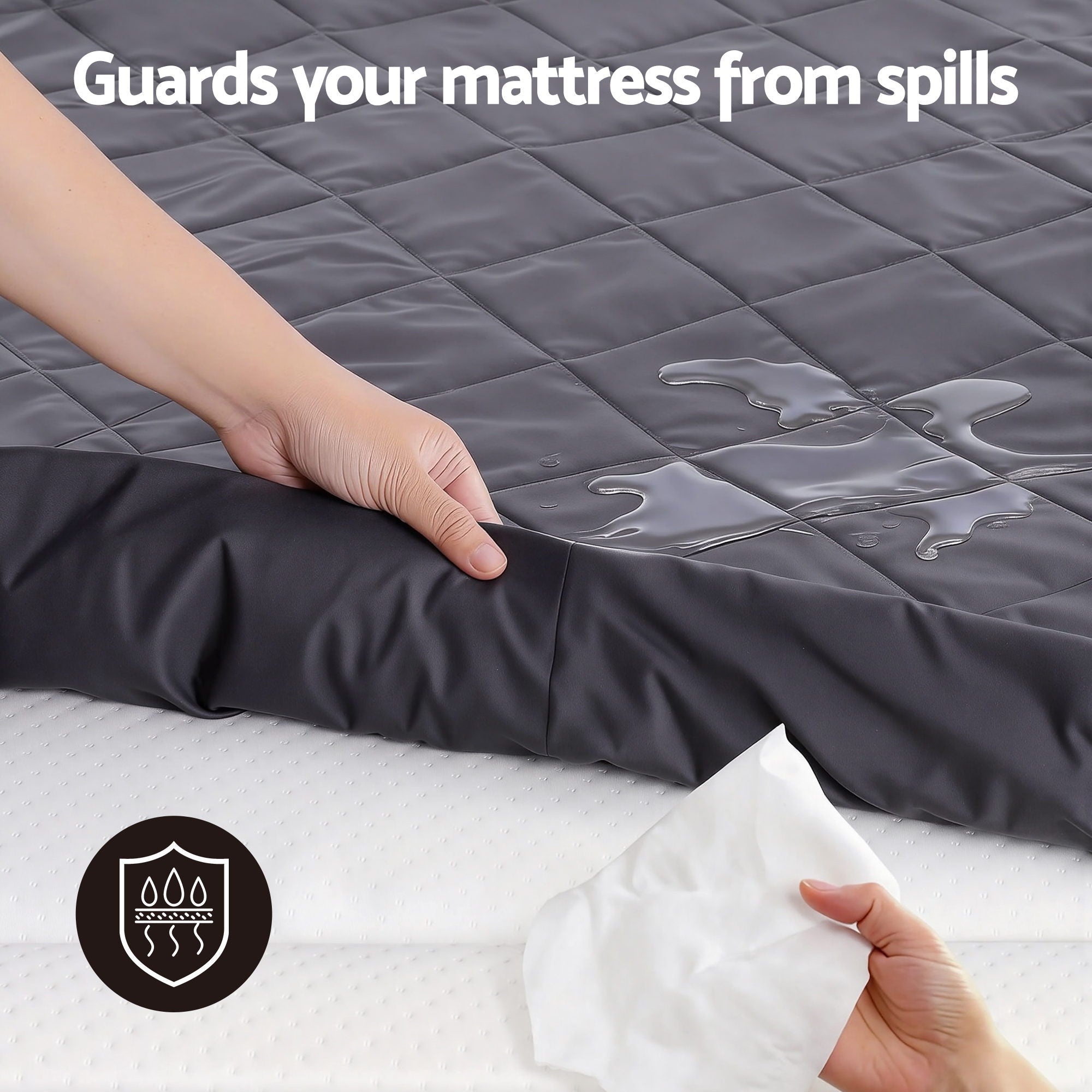 Water - Resistant Microfiber Mattress Protector Single 35cm 360° Fit - Grey - Home & Garden > Bedding > Mattress Protectors - Rivercity House & Home Co. (ABN 18 642 972 209) - Affordable Modern Furniture Australia
