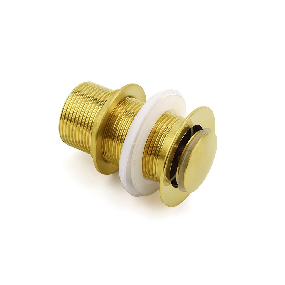 Watermark 32mm Pop Up Push Waste Plug No Overflow Basin Sink Drain Brushed Gold - Furniture > Bathroom > Shower Heads & Screens - Rivercity House & Home Co. (ABN 18 642 972 209) - Affordable Modern Furniture Australia