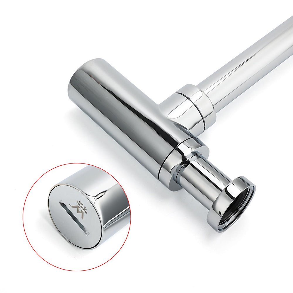 Watermark Adjustable 32mm Wall Bottle Trap Basin Sink Vanity Waste Drain Brass - Furniture > Bathroom > Shower Heads & Screens - Rivercity House & Home Co. (ABN 18 642 972 209) - Affordable Modern Furniture Australia