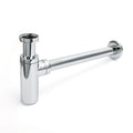 Adjustable 32mm Wall Bottle Trap Basin Sink Waste Drain Brass - Chrome