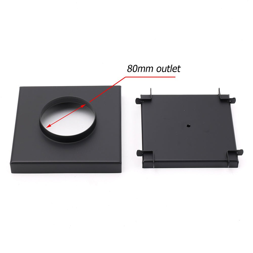 Watermark Black 150x150mm Tile Insert Floor Drain Shower Grate 80mm Waste Outlet - Furniture > Bathroom > Shower Heads & Screens - Rivercity House & Home Co. (ABN 18 642 972 209) - Affordable Modern Furniture Australia