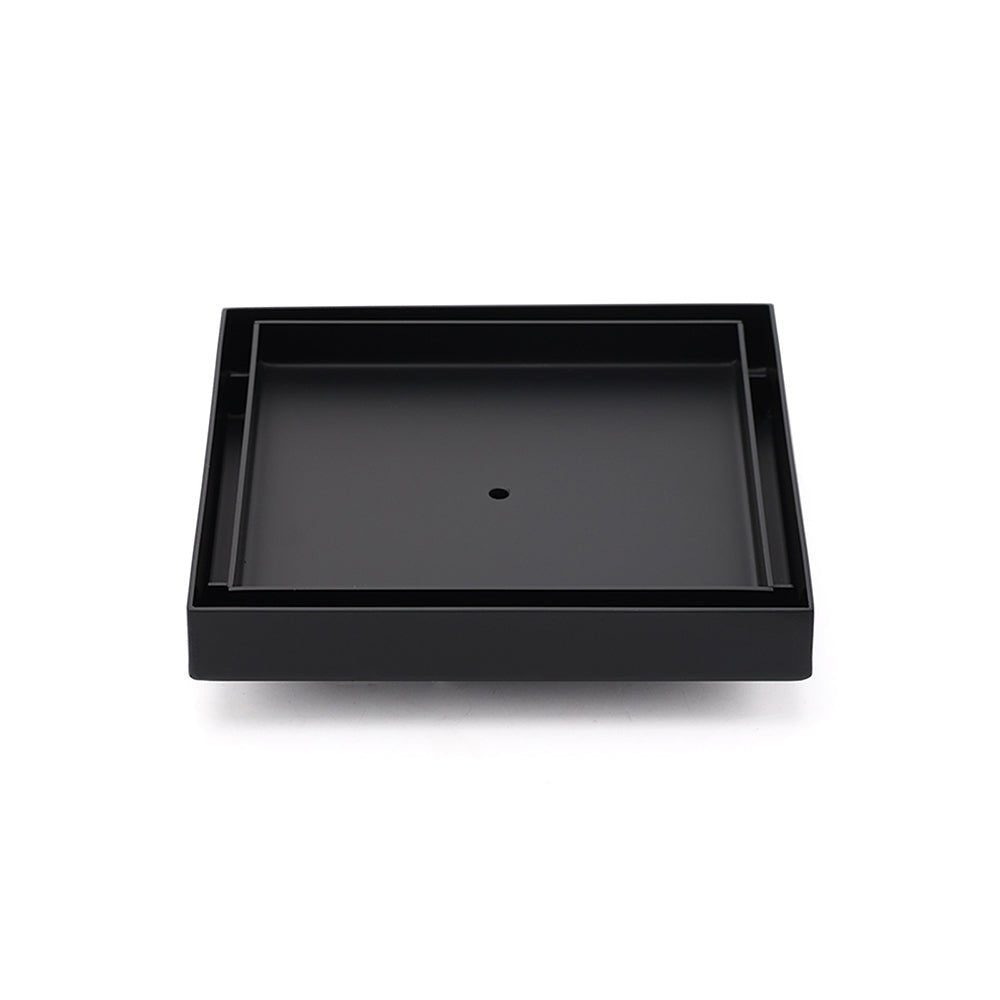 Watermark Black 150x150mm Tile Insert Floor Drain Shower Grate 80mm Waste Outlet - Furniture > Bathroom > Shower Heads & Screens - Rivercity House & Home Co. (ABN 18 642 972 209) - Affordable Modern Furniture Australia