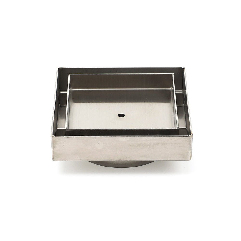 WaterMark Brushed 100mm Square Tile Insert Shower Grate Floor Drain 80mm Waste - Furniture > Bathroom > Shower Heads & Screens - Rivercity House & Home Co. (ABN 18 642 972 209) - Affordable Modern Furniture Australia