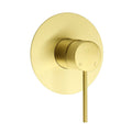 Round Bathroom Shower Hot Cold Mixer with Ceramic Cartridge - Brushed Gold