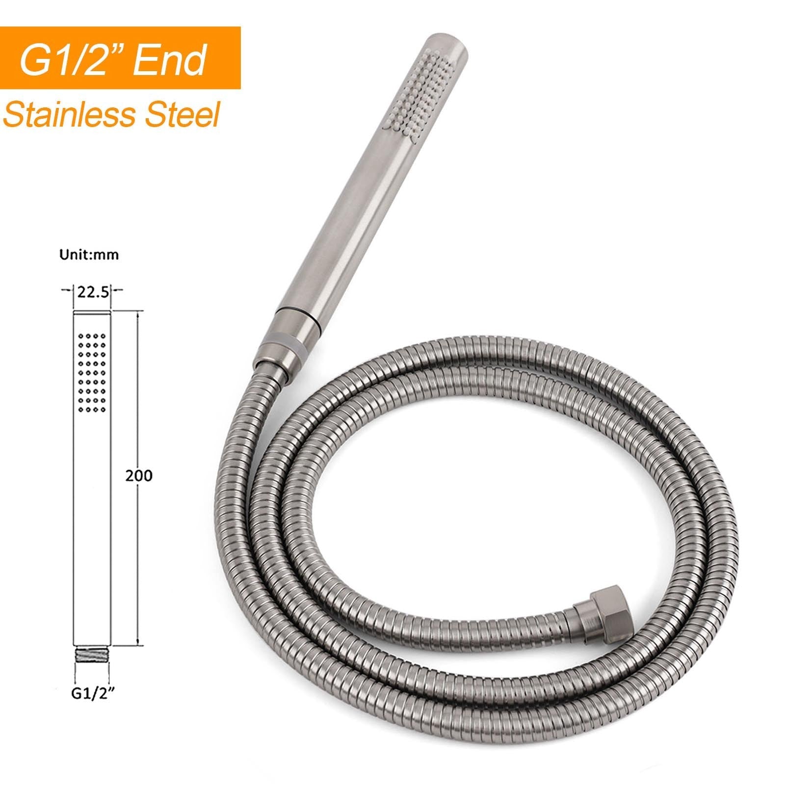 Watermark Brushed Nickel Dual Shower Handset Combo Outdoor Round 10" Head 316SUS - Furniture > Bathroom > Shower Heads & Screens - Rivercity House & Home Co. (ABN 18 642 972 209) - Affordable Modern Furniture Australia