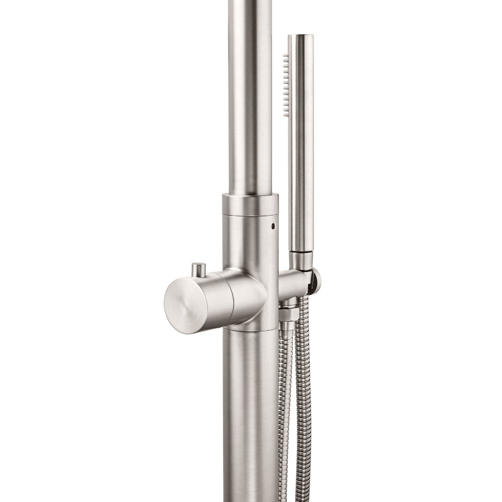 Watermark Brushed Nickel Dual Shower Handset Combo Outdoor Round 10" Head 316SUS - Furniture > Bathroom > Shower Heads & Screens - Rivercity House & Home Co. (ABN 18 642 972 209) - Affordable Modern Furniture Australia