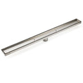900mm Brushed Steel Tile Insert Shower Grate Floor Drain 50mm Outlet - Silver