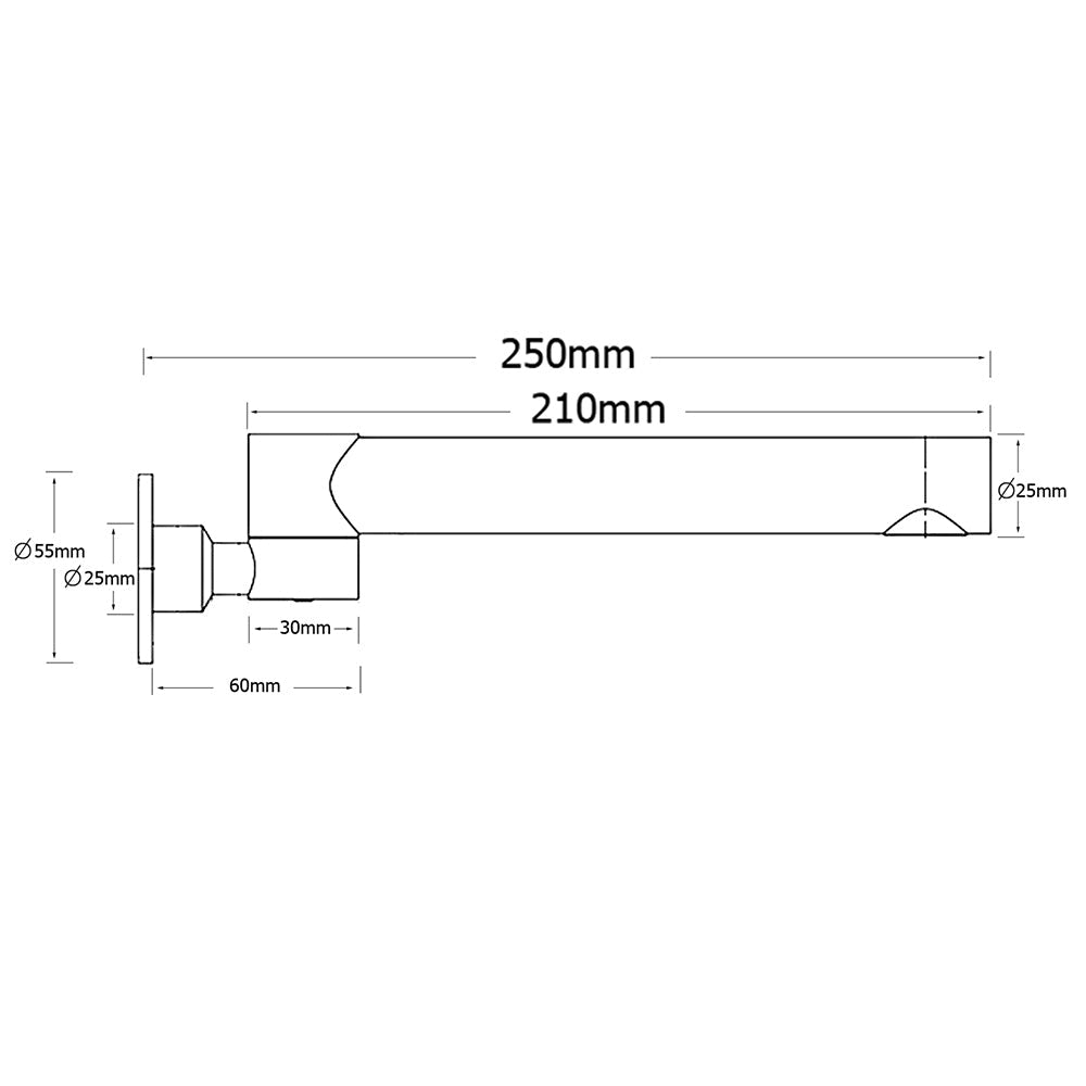 Watermark Chrome Round Basin Wall Mount Faucet Outlet 180° Swivel Brass Bath Tub Spout - Furniture > Bathroom > Shower Heads & Screens - Rivercity House & Home Co. (ABN 18 642 972 209) - Affordable Modern Furniture Australia
