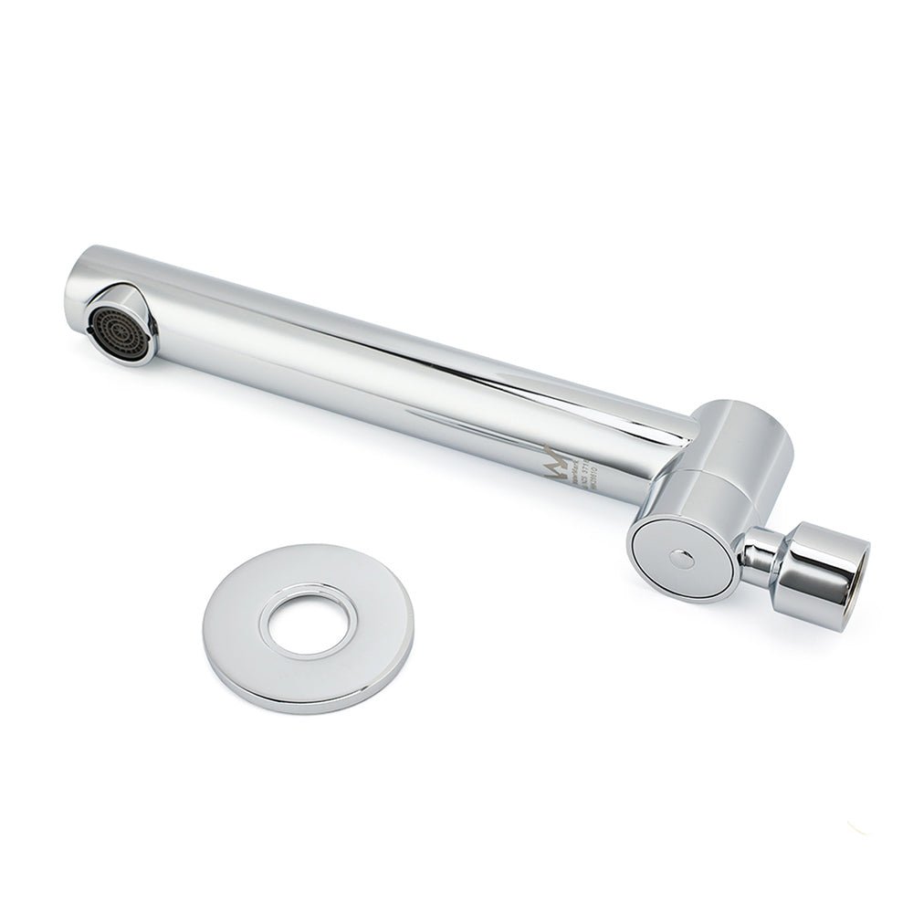 Watermark Chrome Round Basin Wall Mount Faucet Outlet 180° Swivel Brass Bath Tub Spout - Furniture > Bathroom > Shower Heads & Screens - Rivercity House & Home Co. (ABN 18 642 972 209) - Affordable Modern Furniture Australia