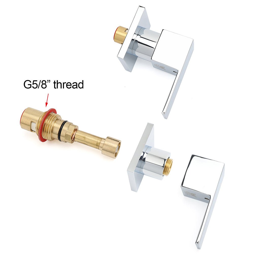 Watermark Chrome Square 1/4 Turn Wall Twin Taps Brass For Shower Head Vanity Basin Spout - Furniture > Bathroom > Shower Heads & Screens - Rivercity House & Home Co. (ABN 18 642 972 209) - Affordable Modern Furniture Australia