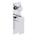 Chrome Square Shower Mixer Diverter Tap Valve for Shower Combo Spout - Polished Chrome