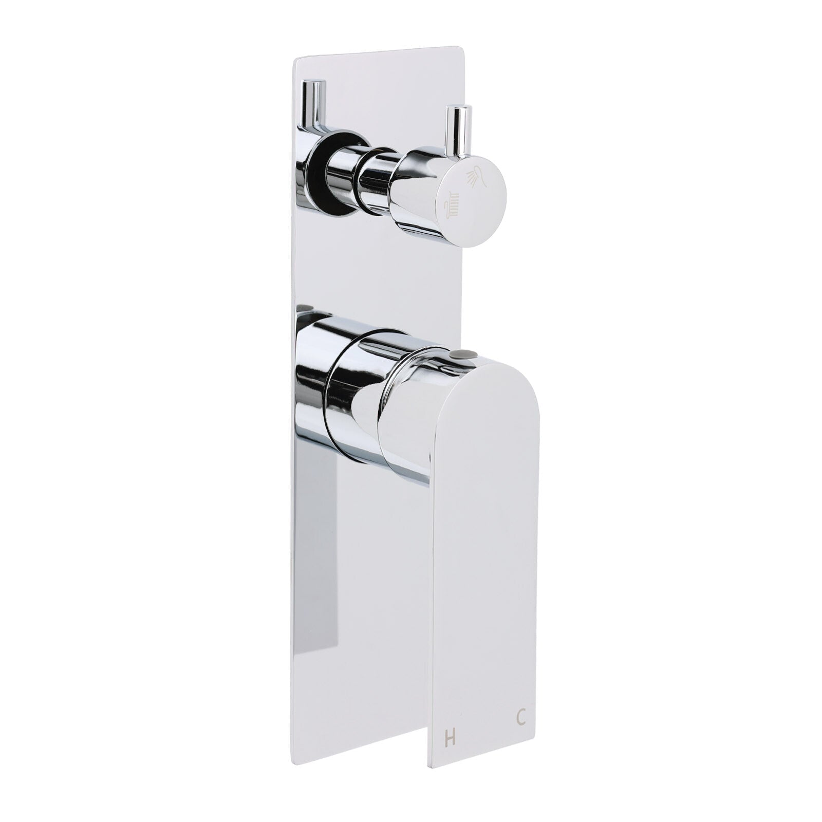 Watermark Chrome Square Shower Mixer Diverter Tap Valve For Shower Combo Spout - Furniture > Bathroom > Shower Heads & Screens - Rivercity House & Home Co. (ABN 18 642 972 209) - Affordable Modern Furniture Australia