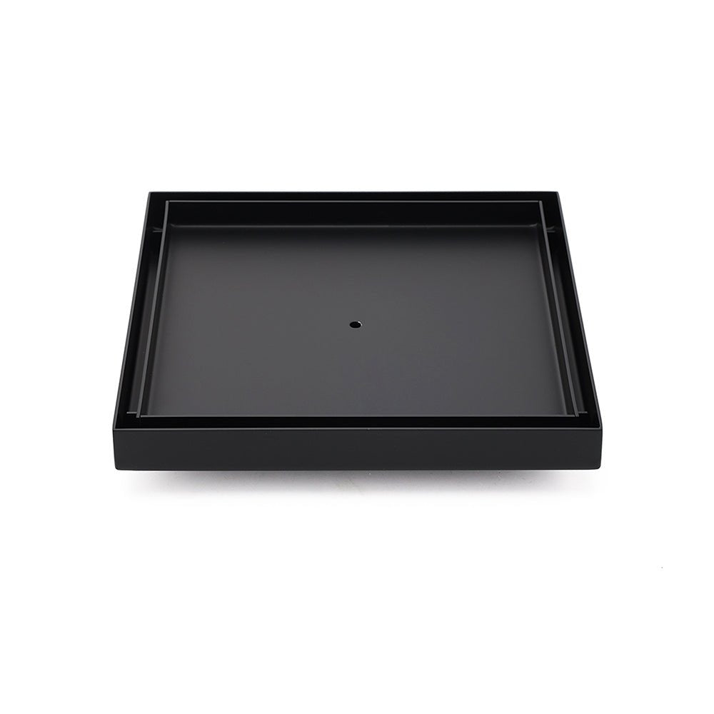 Watermark Matt Black Large 200mm Tile Insert Floor Drain Shower Grate 80mm Waste - Furniture > Bathroom > Shower Heads & Screens - Rivercity House & Home Co. (ABN 18 642 972 209) - Affordable Modern Furniture Australia