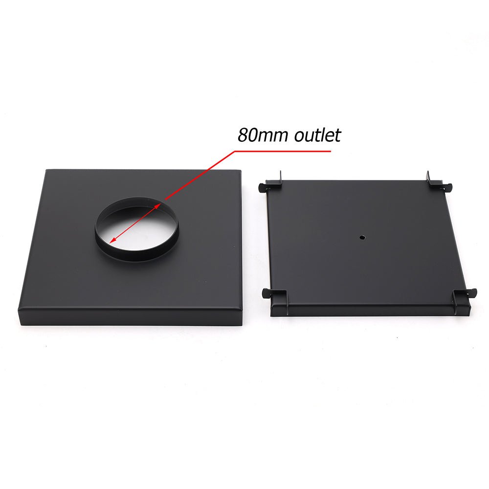 Watermark Matt Black Large 200mm Tile Insert Floor Drain Shower Grate 80mm Waste - Furniture > Bathroom > Shower Heads & Screens - Rivercity House & Home Co. (ABN 18 642 972 209) - Affordable Modern Furniture Australia