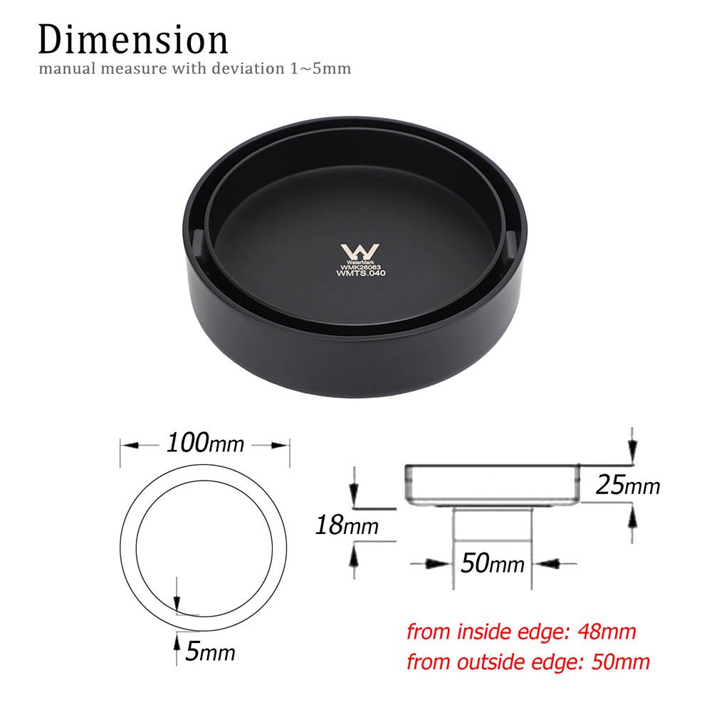 Watermark Matt Black Round 100mm Tile Insert Floor Drain Shower Grate 50mm Waste - Furniture > Bathroom > Shower Heads & Screens - Rivercity House & Home Co. (ABN 18 642 972 209) - Affordable Modern Furniture Australia