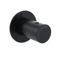 Round Bath Shower Mixer Valve with Hot Cold Tap Turn No Handle - Matte Black