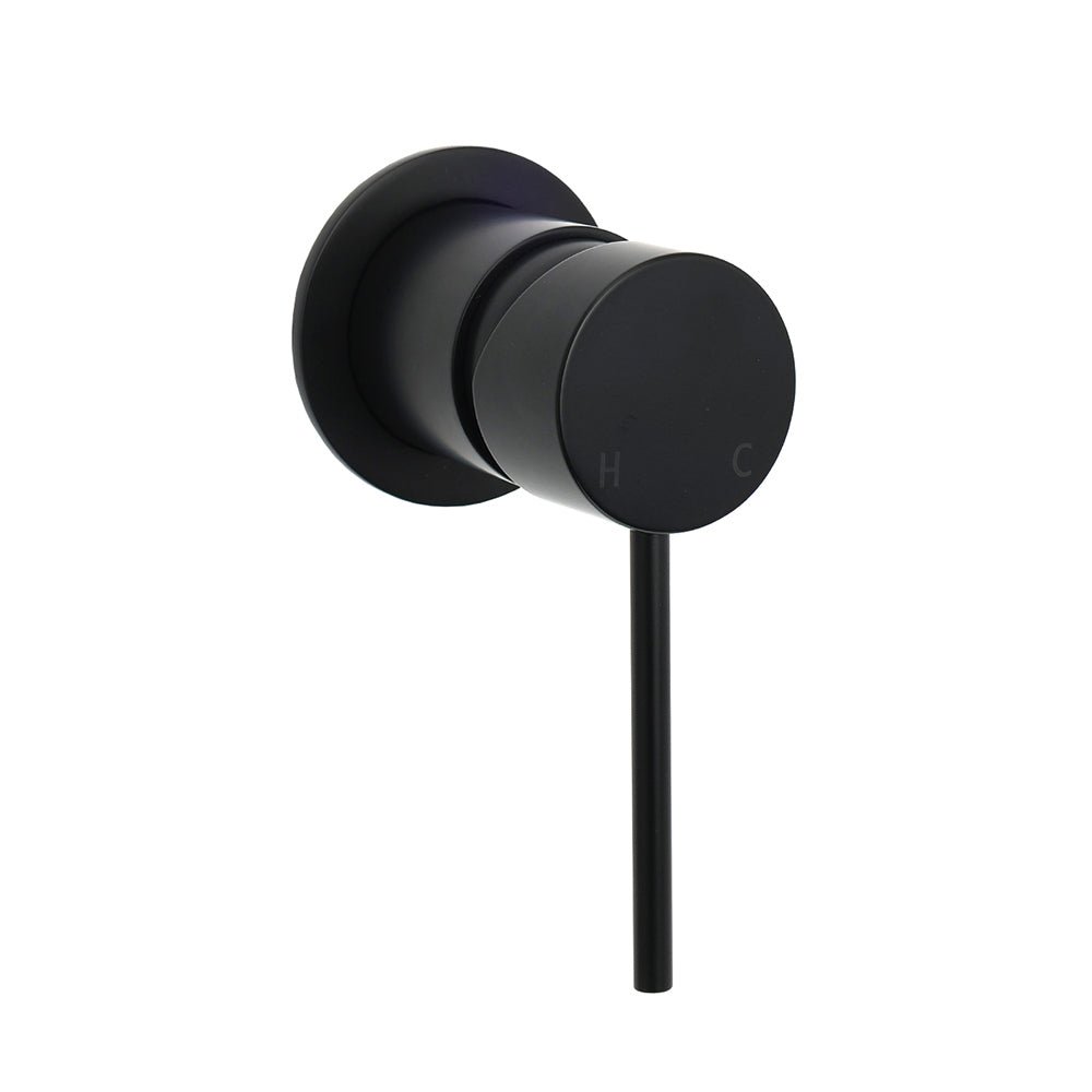 Watermark Matt Black Round Bath Shower Mixer Valve Hot Cold Water Tap Small Face - Furniture > Bathroom > Shower Heads & Screens - Rivercity House & Home Co. (ABN 18 642 972 209) - Affordable Modern Furniture Australia