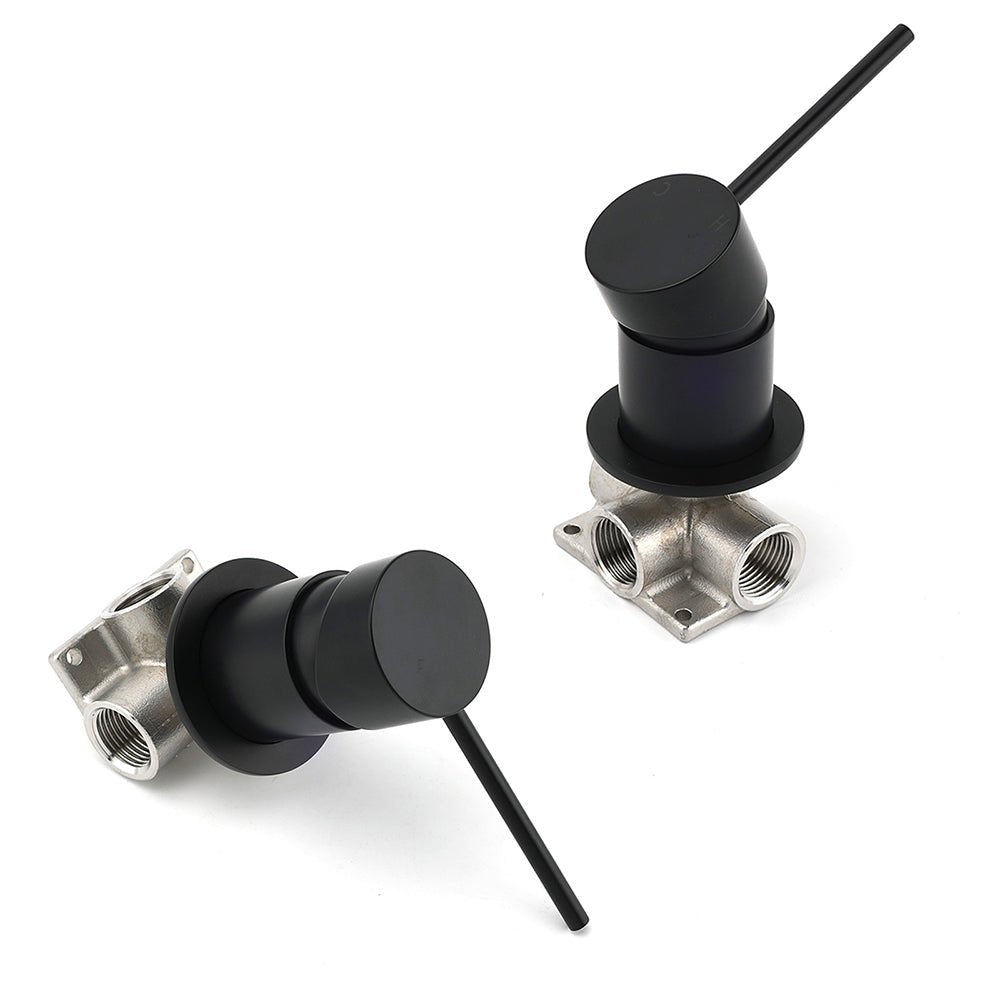 Watermark Matt Black Round Bath Shower Mixer Valve Hot Cold Water Tap Small Face - Furniture > Bathroom > Shower Heads & Screens - Rivercity House & Home Co. (ABN 18 642 972 209) - Affordable Modern Furniture Australia