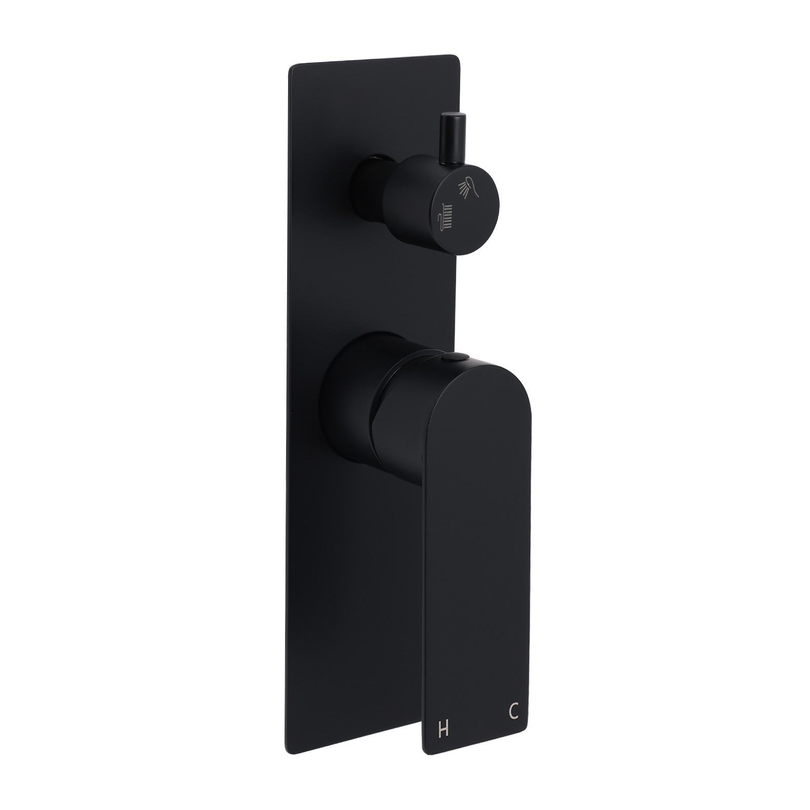 Watermark Matt Black Square Bathroom Shower Mixer 2 - Way Control Switch Diverter - Furniture > Bathroom > Shower Heads & Screens - Rivercity House & Home Co. (ABN 18 642 972 209) - Affordable Modern Furniture Australia