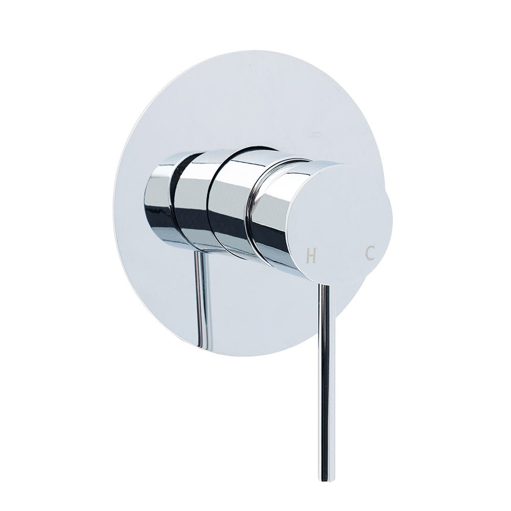 Watermark Round Pin Lever Hot Cold Water Mixer Bathroom Shower Tap Valve Chrome - Furniture > Bathroom > Shower Heads & Screens - Rivercity House & Home Co. (ABN 18 642 972 209) - Affordable Modern Furniture Australia