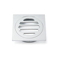 85x85mm Stainless Steel Square Shower Floor Drain 72mm Outlet - Chrome