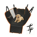 Waterproof Dog Car Seat Cover Hammock with Mesh Window - Black Nylon