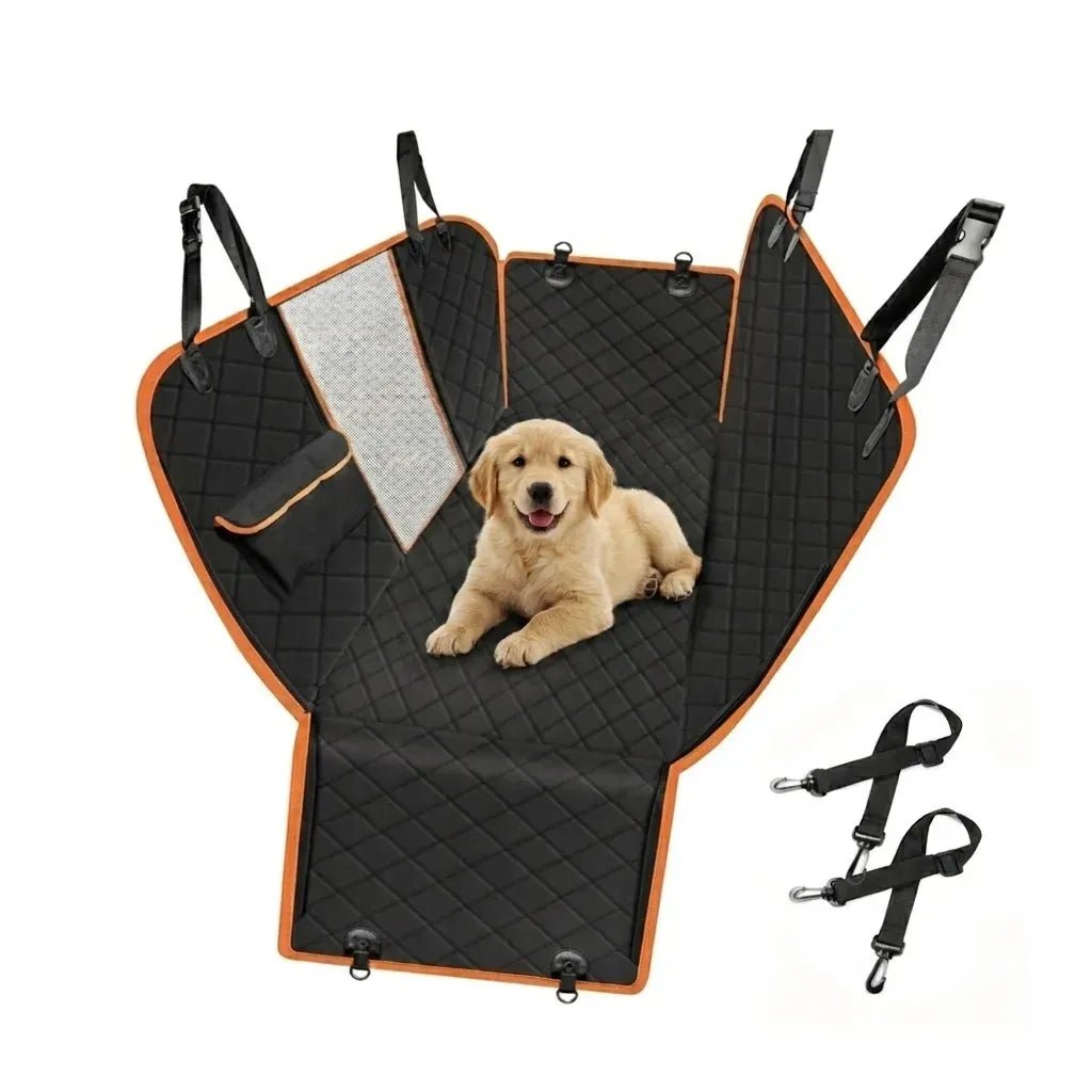 Waterproof Dog Car Seat Cover Hammock with Mesh Window - Black Nylon - Pet Care > Cat Supplies > Cat Furniture - Rivercity House & Home Co. (ABN 18 642 972 209) - Affordable Modern Furniture Australia