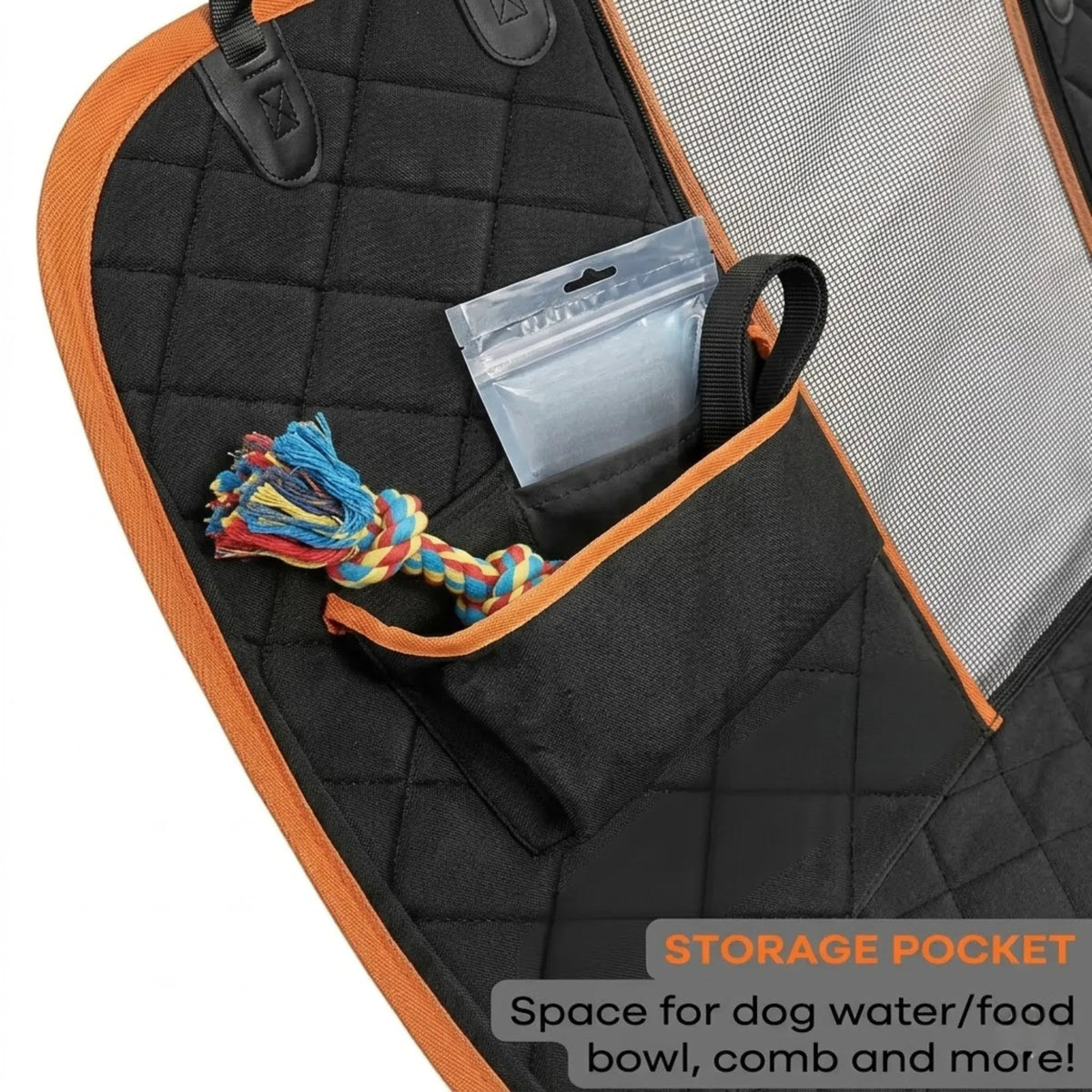 Waterproof Dog Car Seat Cover Hammock with Mesh Window - Black Nylon - Pet Care > Cat Supplies > Cat Furniture - Rivercity House & Home Co. (ABN 18 642 972 209) - Affordable Modern Furniture Australia