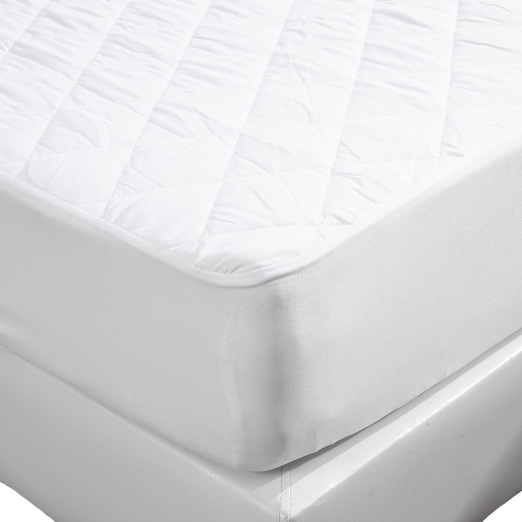 Waterproof Fully Fitted Microfiber Double Mattress Protector - White - Rivercity House & Home Co. (ABN 18 642 972 209) - Affordable Modern Furniture Australia