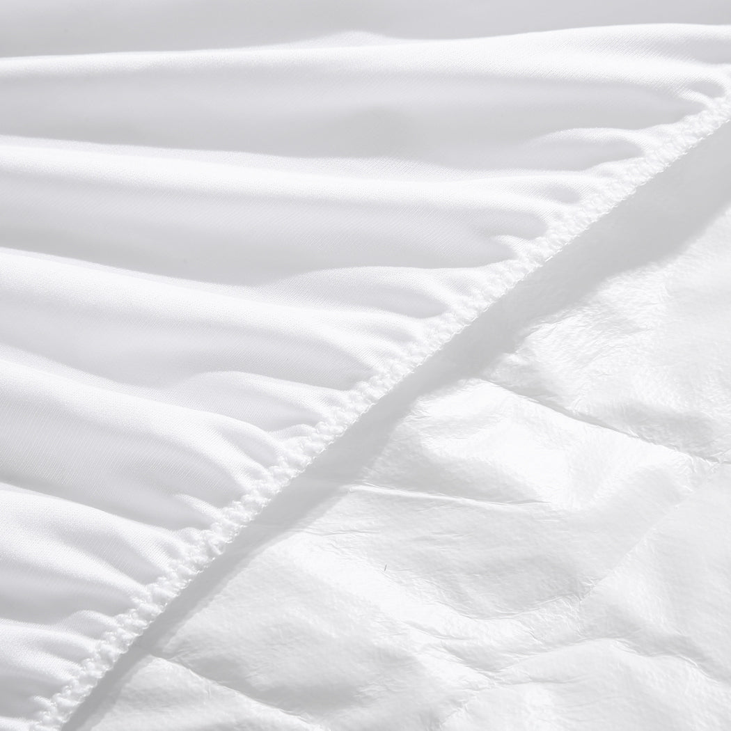 Waterproof Fully Fitted Microfiber King Mattress Protector - White - Rivercity House & Home Co. (ABN 18 642 972 209) - Affordable Modern Furniture Australia