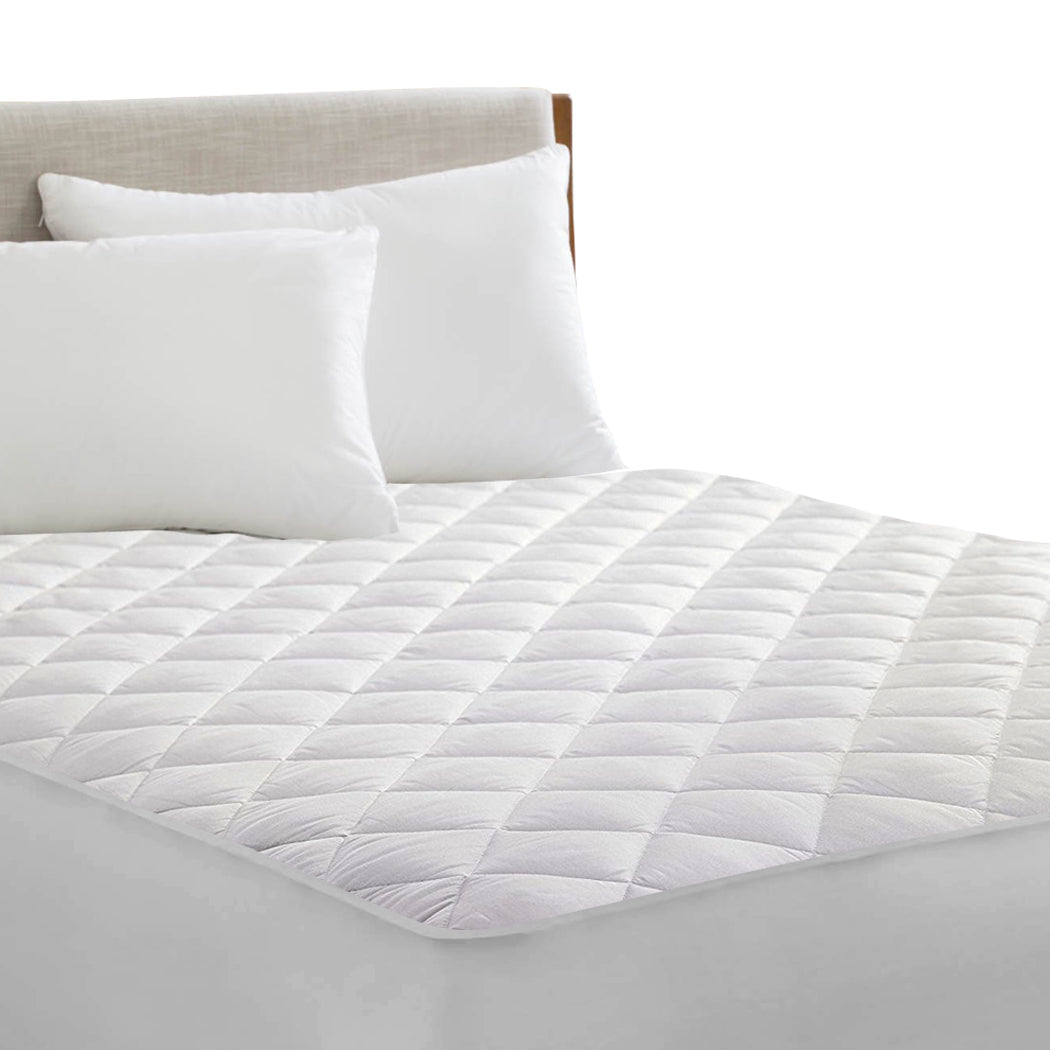 Waterproof Fully Fitted Microfiber Single Mattress Protector - White - Rivercity House & Home Co. (ABN 18 642 972 209) - Affordable Modern Furniture Australia