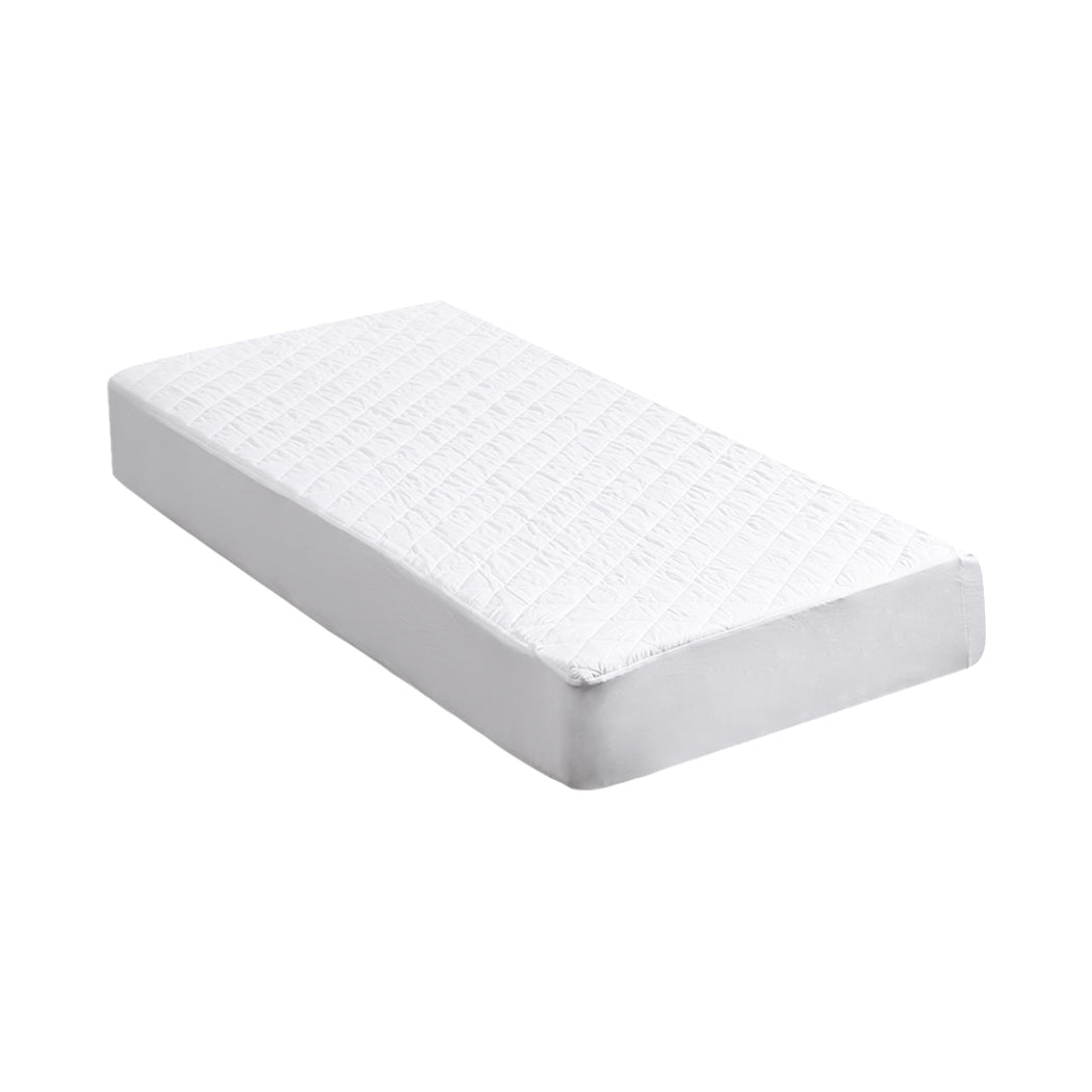Waterproof Fully Fitted Microfiber Single Mattress Protector - White - Rivercity House & Home Co. (ABN 18 642 972 209) - Affordable Modern Furniture Australia