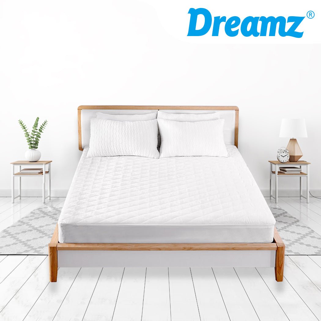 Waterproof Fully Fitted Microfiber Single Mattress Protector - White - Rivercity House & Home Co. (ABN 18 642 972 209) - Affordable Modern Furniture Australia