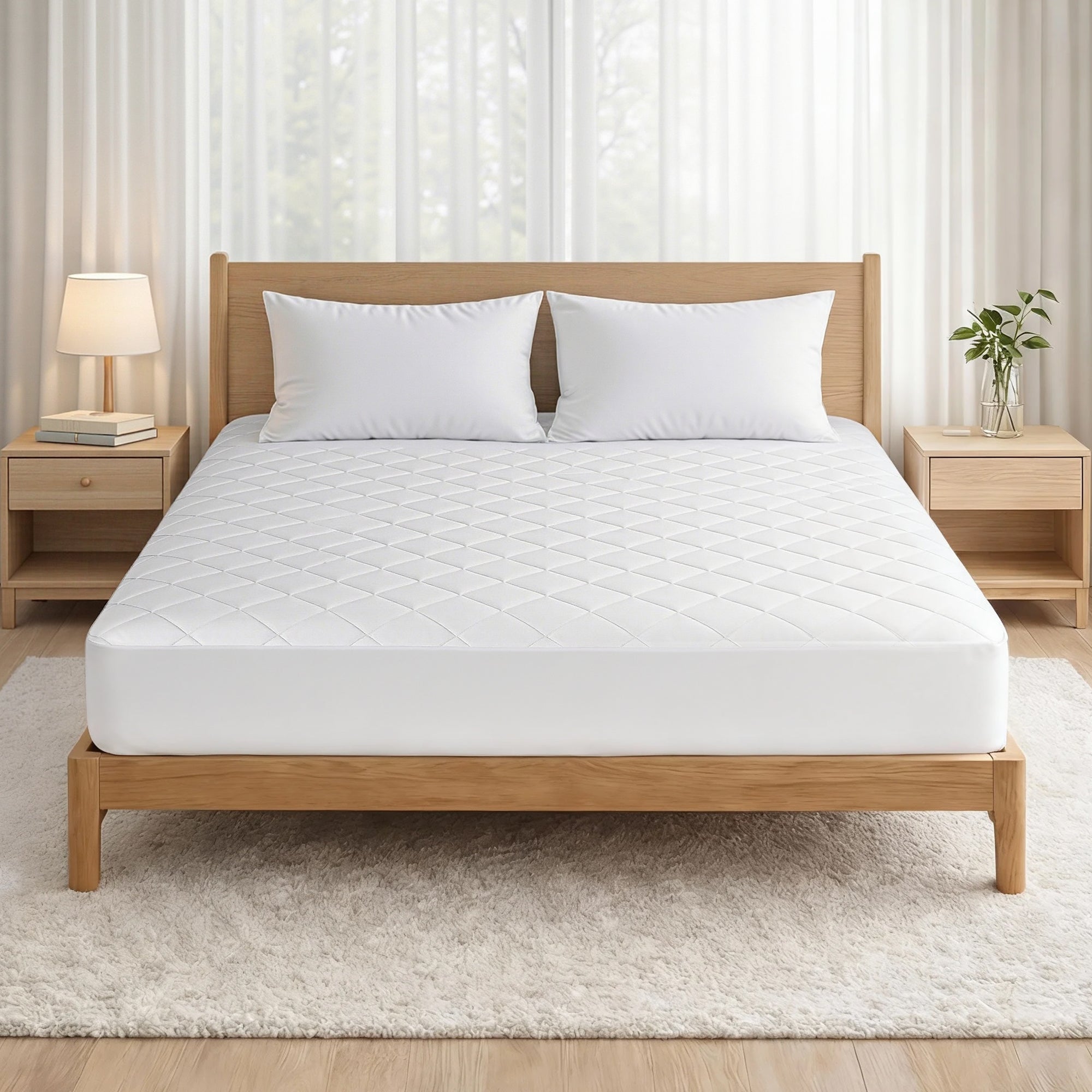 Waterproof Mattress Protector 100% Cotton Quilted Fitted Cover King - Home & Garden > Bedding > Mattress Protectors - Rivercity House & Home Co. (ABN 18 642 972 209) - Affordable Modern Furniture Australia