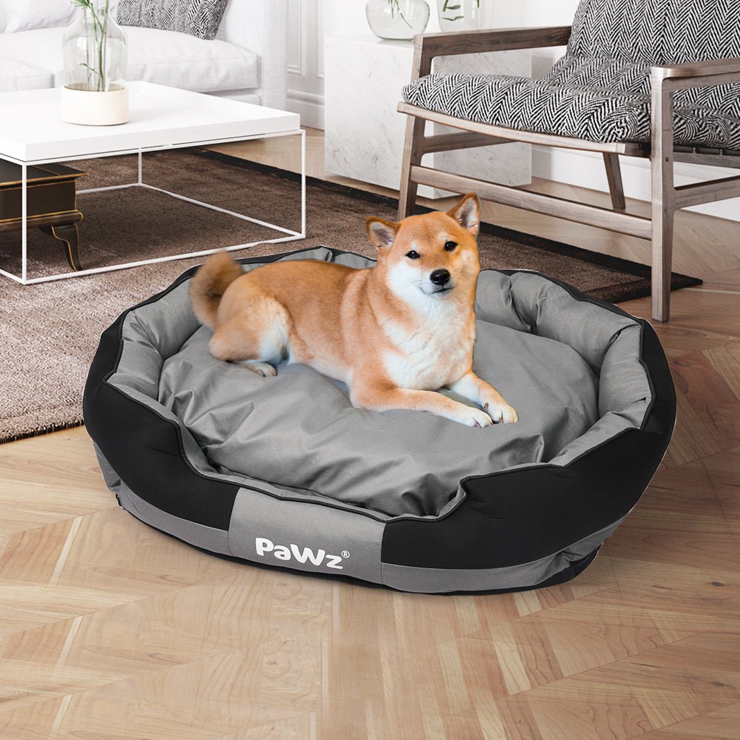 Waterproof Orthopaedic Medium Pet Dog Calming Bed - Grey & Black - Rivercity House & Home Co. (ABN 18 642 972 209) - Affordable Modern Furniture Australia